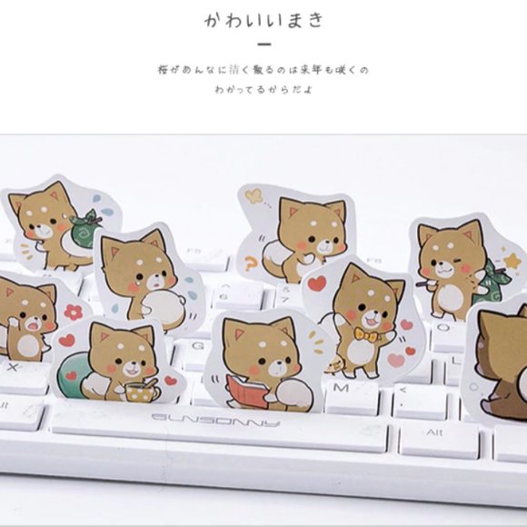 Kawaii Shiba Inu Stickers - Picture 2 of 10